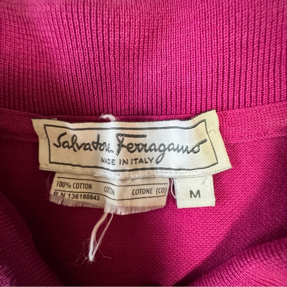 Salvatore Ferragamo Pink Polo Shirt with Zippered Placket - Picture 4 of 10